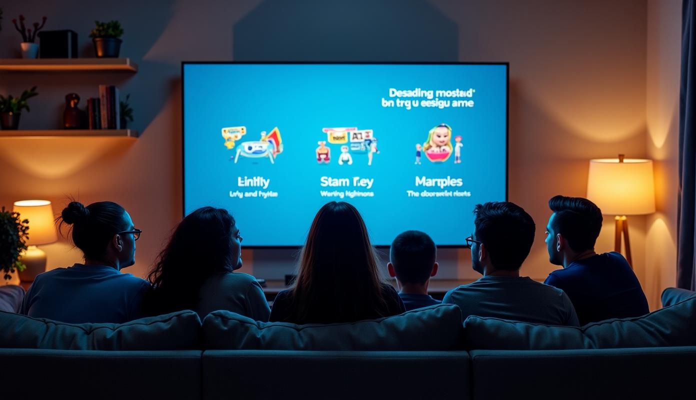 Moderne stue med tv-guide